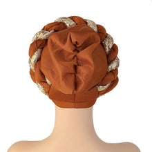 Load image into Gallery viewer, Turbans Pleated Soft Beanie Headwrap Lightweight African Hat Arab Wrap Elegant Muslim Turban Scarf Women Hijabs Hair Accessories Cap bonnet for Women