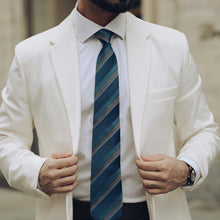 Load image into Gallery viewer, Corso - Silk Jacquard Tie - Petrol Blue