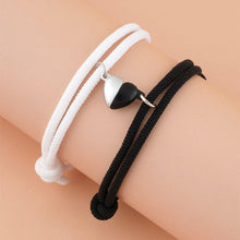 Load image into Gallery viewer, Two Halves Heart Magnetic Bracelet Steel Pendant Couple Bracelets For Friendship Bracelets Braid Rope Magnet Attraction Matching Bracelet Lover Gifts For Boyfriend And Girlfriend