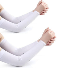 Load image into Gallery viewer, Two Pairs Of Arm Sleeve Sunscreen Cuff Arm Sleeves UV Sun Protect Anti-Slip Summer Men Women Gloves Summer Arm Sleeves Cover Unisex Cooling Sleeves Sports Workout Outdoor Sleeves
