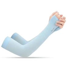 Load image into Gallery viewer, Two Pairs Of Arm Sleeve Sunscreen Cuff Arm Sleeves UV Sun Protect Anti-Slip Summer Men Women Gloves Summer Arm Sleeves Cover Unisex Cooling Sleeves Sports Workout Outdoor Sleeves