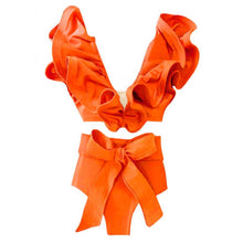 Load image into Gallery viewer, Two-Pieces Women Floral Push-Up Padded Bra Ruffles Bikini Set Swimsuit Swimwear Bathing Suit Beachwear Floral Printed Swimsuit Knotted String Triangle Bikini Tie Side High Cut Cheeky Bikini Set