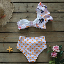 Load image into Gallery viewer, Two-Pieces Women Push-Up Padded Bra Ruffles Bandage Bikini Set Swimsuit Women's Bathing Suits Ruffles Flounce Bikini Sets Low Rise Two Piece Swimsuit Swimwear Bathing Suit Beachwear