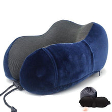 Load image into Gallery viewer, U-Shape Travel Pillow Pure Memory Foam Neck Pillow for Airplane Office Nap Cervical Pillows Flight Sleeping Head Neck Support Memory Cotton Neck Pillow Cervical Vertebra Travel Portable Noon Break Aircraft Neck Pillow For Traveling