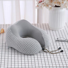 Load image into Gallery viewer, U-Shaped Magnetic Head Pillow Neck Pillow Memory Foam Padding Airplane Travel Office Lunch Break Car Hug Memory Foam Travel Pillow Neck Pillow Ideal for Airplane Travel Comfortable and Lightweight Improved Support Design Neck Pillow