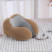 Load image into Gallery viewer, U-Shaped Magnetic Head Pillow Neck Pillow Memory Foam Padding Airplane Travel Office Lunch Break Car Hug Memory Foam Travel Pillow Neck Pillow Ideal for Airplane Travel Comfortable and Lightweight Improved Support Design Neck Pillow