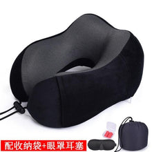 Load image into Gallery viewer, U Shaped Memory Foam Neck Pillows Soft Travel Pillow Massage Neck Pillow Sleeping Airplane Pillow Cervical Healthcare Bedding Outdoor Neck Support Pillow Headrest Travel Folding Slow Rebound Journey Trip Cushion Memory Foam Travel Pillow Neck Pillow