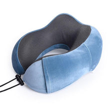 Load image into Gallery viewer, U Shaped Memory Foam Neck Pillows Soft Travel Pillow Massage Neck Pillow Sleeping Airplane Pillow Cervical Healthcare Bedding Outdoor Neck Support Pillow Headrest Travel Folding Slow Rebound Journey Trip Cushion Memory Foam Travel Pillow Neck Pillow