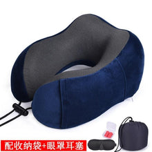 Load image into Gallery viewer, U Shaped Memory Foam Neck Pillows Soft Travel Pillow Massage Neck Pillow Sleeping Airplane Pillow Cervical Healthcare Bedding Outdoor Neck Support Pillow Headrest Travel Folding Slow Rebound Journey Trip Cushion Memory Foam Travel Pillow Neck Pillow