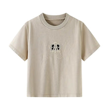 Load image into Gallery viewer, Cute Girl Printed Short Sleeve T-Shirt with Lace Collar - # GIAA23510018