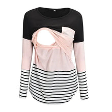 Load image into Gallery viewer, Maternity Nursing T-Shirt with Stitching and Long Sleeves - # BAGE211510102-NURSG