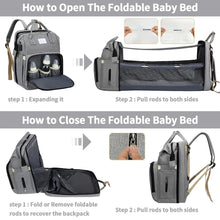 Load image into Gallery viewer, Baby Diaper Bag - Foldable Baby Bed - # BAGEG11610003