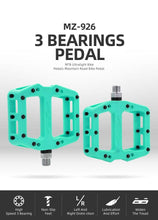 Load image into Gallery viewer, Ultralight Seal Bearings Bicycle Bike Pedals Cycling Nylon Road Pedals Flat Platform Bicycle Parts Accessories Mountain Bike Pedals Ultra Strong Machined Bicycle Flat Alloy Pedals Non-Slip