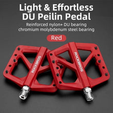 Load image into Gallery viewer, Ultralight Seal Bearings Bicycle Bike Pedals Cycling Nylon Road Pedals Flat Platform Bicycle Parts Accessories Pedals Mountain Bike Pedals Lightweight Nylon Fiber Bicycle Platform Pedals For Mountain Bike