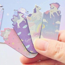 Load image into Gallery viewer, Unicorn Magnetic Bookmarks Books Marker Of Page Student Stationery School Office Supply Bookmarks for Book Lovers Magnet Book Markers Magnet Page Marker Clips For Students Teacher Supplies