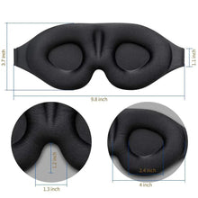Load image into Gallery viewer, Unique 3D Contoured Cup Blindfold Concave Molded Night Sleep Mask Upgraded Eye Cover With Adjustable Strap Eye Pillow Soft Comfy Eye Shade For Nap Travel Night Shift