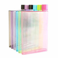 Load image into Gallery viewer, Unique Design Portable Book Paper Cup Botlte Flat Water Bottle Clear Paper Pad Water Bottle Flat Drinks Kettle Notebook Drink Bottle for Water