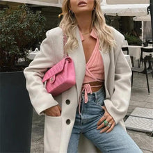 Load image into Gallery viewer, Unique Design Women's Sweater Solid Cross V-Neck Lace Up Bow Jumpers Long Sleeve Cardigan Female Spring Knitted Coat