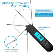 Load image into Gallery viewer, Unique Food Kitchen Digital Meat Thermometer BBQ Instant Read Food Thermometer Waterproof With Backlight And Magnet For Kitchen Cooking Grilling BBQ Backing Liquids Oil Waterproof Kitchen Thermometer For Cooking Tools
