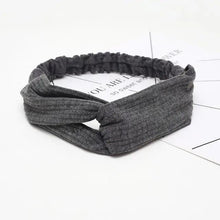 Load image into Gallery viewer, Unique Style Women's Soft Solid Print Headbands Vintage Cross Knot Elastic Hairbands Bandanas Girls Hair Bands Hair Accessories