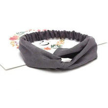 Load image into Gallery viewer, Unique Style Women's Soft Solid Print Headbands Vintage Cross Knot Elastic Hairbands Bandanas Girls Hair Bands Hair Accessories