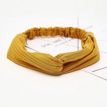 Load image into Gallery viewer, Unique Style Women's Soft Solid Print Headbands Vintage Cross Knot Elastic Hairbands Bandanas Girls Hair Bands Hair Accessories