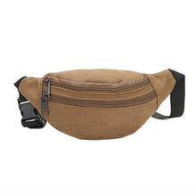 Load image into Gallery viewer, Unisex Casual Canvas Waist Bag Functional Comfortable Waist Bag Classic Waterproof Cross Body Traveling Bag