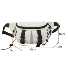 Load image into Gallery viewer, Unisex Casual Stylish Zipper Fanny Black Waist Bag Comfortable Travel Cross Body Bag Large Capacity Bags