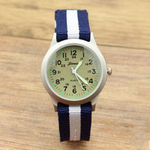 Load image into Gallery viewer, Unisex Fashion Nylon Fabric Kids Children Watch Sport Thin Students Canvas Quartz Dress Wristwatch Military Time Watch Field Outdoor Sport Mens Wristwatch With Slip-Thru Nylon Band