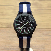 Load image into Gallery viewer, Unisex Fashion Nylon Fabric Kids Children Watch Sport Thin Students Canvas Quartz Dress Wristwatch Military Time Watch Field Outdoor Sport Mens Wristwatch With Slip-Thru Nylon Band