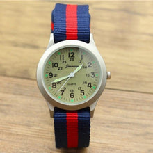 Load image into Gallery viewer, Unisex Fashion Nylon Fabric Kids Children Watch Sport Thin Students Canvas Quartz Dress Wristwatch Military Time Watch Field Outdoor Sport Mens Wristwatch With Slip-Thru Nylon Band