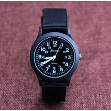 Load image into Gallery viewer, Unisex Fashion Nylon Fabric Kids Children Watch Sport Thin Students Canvas Quartz Dress Wristwatch Military Time Watch Field Outdoor Sport Mens Wristwatch With Slip-Thru Nylon Band