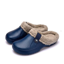 Load image into Gallery viewer, Unisex Home Shoes Winter Clogs Indoor Plush Warm Slippers Sandals For Women New Fashion Footwear Soft Slides Cozy Indoor Outdoor Knit Slipper Clog With Plush Warm Fur Lining Slippers For Women