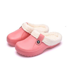 Load image into Gallery viewer, Unisex Home Shoes Winter Clogs Indoor Plush Warm Slippers Sandals For Women New Fashion Footwear Soft Slides Cozy Indoor Outdoor Knit Slipper Clog With Plush Warm Fur Lining Slippers For Women