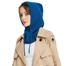 Load image into Gallery viewer, Unisex Knit Scarf Hood Hat Winter Women Cashmere Beanie Bonnet Lady Wool Neck Protect Balaclava Skellies Men Hooded Fashion Balaclava Shawl Women Winter Hat Soft Knitted Hooded Neck Collar Cap Beanie Hat Warm Scarf Unisex Bonnet Hooded Sc