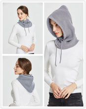 Load image into Gallery viewer, Unisex Knit Scarf Hood Hat Winter Women Cashmere Beanie Bonnet Lady Wool Neck Protect Balaclava Skellies Men Hooded Fashion Balaclava Shawl Women Winter Hat Soft Knitted Hooded Neck Collar Cap Beanie Hat Warm Scarf Unisex Bonnet Hooded Sc