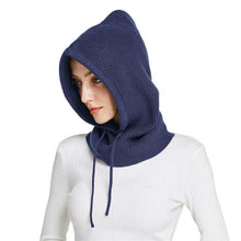 Load image into Gallery viewer, Unisex Knit Scarf Hood Hat Winter Women Cashmere Beanie Bonnet Lady Wool Neck Protect Balaclava Skellies Men Hooded Fashion Balaclava Shawl Women Winter Hat Soft Knitted Hooded Neck Collar Cap Beanie Hat Warm Scarf Unisex Bonnet Hooded Sc