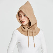 Load image into Gallery viewer, Unisex Knit Scarf Hood Hat Winter Women Cashmere Beanie Bonnet Lady Wool Neck Protect Balaclava Skellies Men Hooded Fashion Balaclava Shawl Women Winter Hat Soft Knitted Hooded Neck Collar Cap Beanie Hat Warm Scarf Unisex Bonnet Hooded Sc