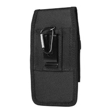 Load image into Gallery viewer, Unisex Simple Black Design Men Small Cell Phone Holster Storage Waist Fanny Pack Zipper Storage Credit Card Holder