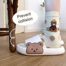 Load image into Gallery viewer, Unisex Summer Slippers Beach Slides Flip Flops Bear Thick Soled Boys Girls Bathroom Shoes Slides Sandals With Thick Sole Non-Slip Beach Pool Slides Open Toe Style Outdoor Slippers For Men And Women