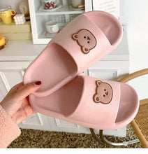 Load image into Gallery viewer, Unisex Summer Slippers Beach Slides Flip Flops Bear Thick Soled Boys Girls Bathroom Shoes Slides Sandals With Thick Sole Non-Slip Beach Pool Slides Open Toe Style Outdoor Slippers For Men And Women