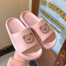 Load image into Gallery viewer, Unisex Summer Slippers Beach Slides Flip Flops Bear Thick Soled Boys Girls Bathroom Shoes Slides Sandals With Thick Sole Non-Slip Beach Pool Slides Open Toe Style Outdoor Slippers For Men And Women