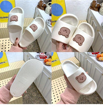 Load image into Gallery viewer, Unisex Summer Slippers Beach Slides Flip Flops Bear Thick Soled Boys Girls Bathroom Shoes Slides Sandals With Thick Sole Non-Slip Beach Pool Slides Open Toe Style Outdoor Slippers For Men And Women