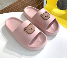 Load image into Gallery viewer, Unisex Summer Slippers Beach Slides Flip Flops Bear Thick Soled Boys Girls Bathroom Shoes Slides Sandals With Thick Sole Non-Slip Beach Pool Slides Open Toe Style Outdoor Slippers For Men And Women