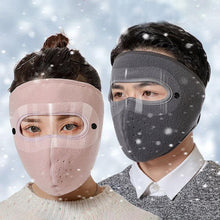 Load image into Gallery viewer, Unisex Winter Warm Mask Face Shield Cycling Caps for Outdoor Fishing Breathable Mask with HD Anti-fog Goggles Fleece Warm Scarf Sport Bandana Scarf Fishing Cycling Hiking Face Cover Neck Balaclava Neck Gaiter Warmer Face Mask
