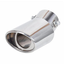 Load image into Gallery viewer, Universal Car Muffler Tip Round Stainless Steel Pipe Chrome Tail Muffler Tip Pipe Silver Exhaust Tail Pipe Diameter Stainless Steel Chrome Effect Car Muffler Tips Car Accessories Muffler Universal Stainless Steel For Cars