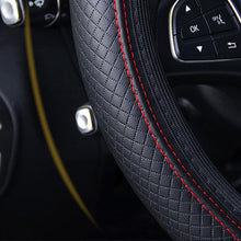 Load image into Gallery viewer, Universal Car Steering Wheel Cover Skid Proof Auto Steering- Wheel Cover Anti-Slip Embossing Leather Auto Car Steering Wheel Cover Auto Steering- Wheel Cover Microfiber Leather Viscose Breathable Anti-Slip Anti-Slip Embossing Car-styling Car Accessories