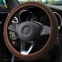 Load image into Gallery viewer, Universal Ice Silk Steering Wheel Cover Wear-resistant Anti-slip Car Accessories Microfiber Breathable Ice Silk Steering Wheel Cover Gear Handbrake Breathable Anti-Slip Warm Steering Wheel Cover Winter Cool Summer Cover Interior