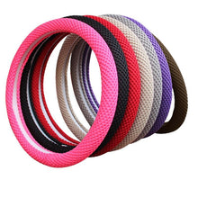 Load image into Gallery viewer, Universal Ice Silk Steering Wheel Cover Wear-resistant Anti-slip Car Accessories Microfiber Breathable Ice Silk Steering Wheel Cover Gear Handbrake Breathable Anti-Slip Warm Steering Wheel Cover Winter Cool Summer Cover Interior