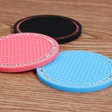 Load image into Gallery viewer, Universal Vehicle Bling Cup Holder Bling Glitter Acrylic Diamond Car Coaster PVC Travel Auto Cup Mats Insert Coaster Anti Slip Crystal Vehicle Bling Car Coasters Pink PVC Travel Auto Cup Holder Insert Coaster Anti Slip Crystal Vehicle Interior Accessories